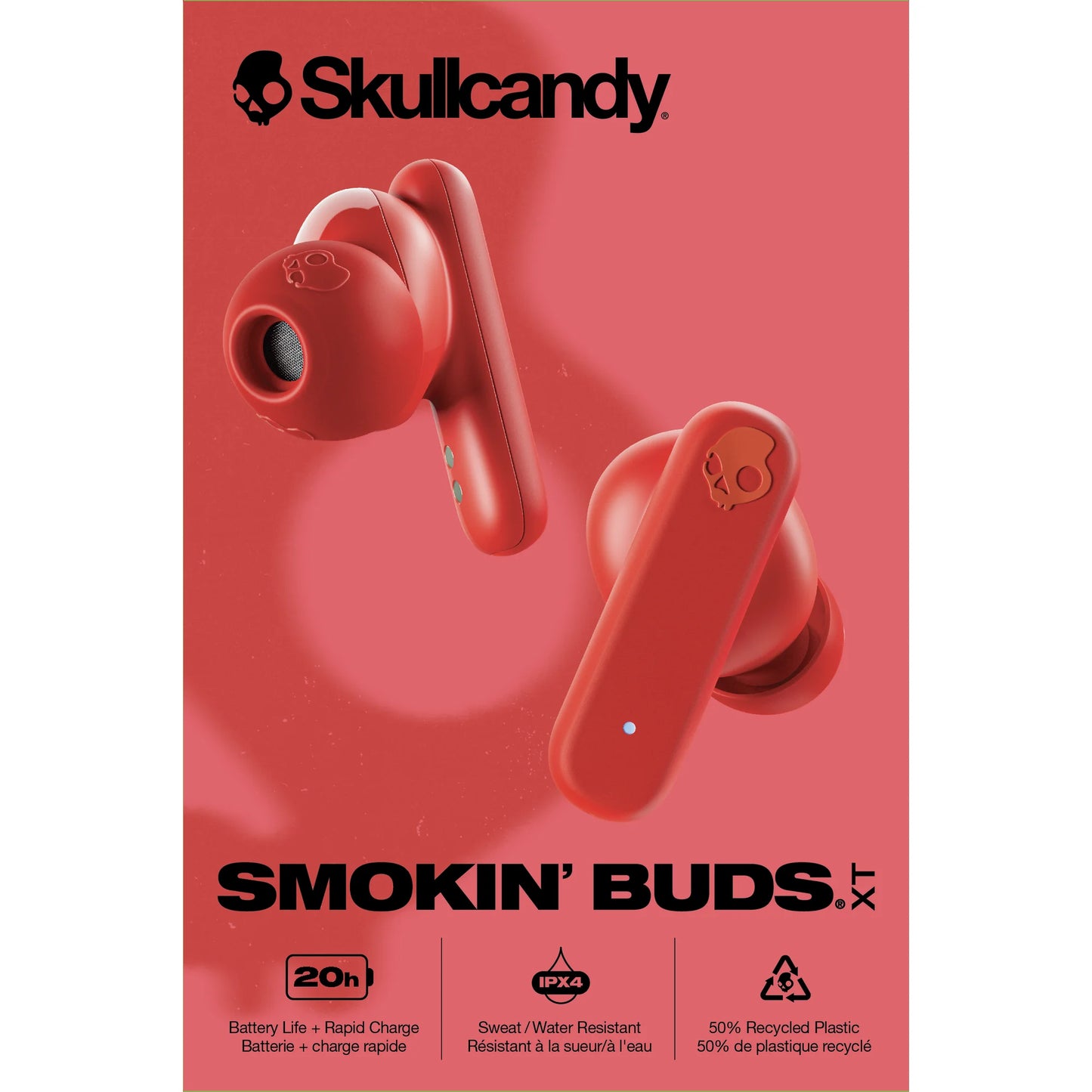 Skullcandy Smokin' Buds XT True Wireless in-Ear Earbuds, Black