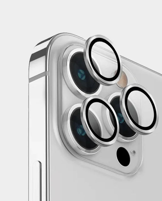 SILVER HD Clear Transparent Anti-explosion CD Camera Lens Tempered Glass Protector for iPhone