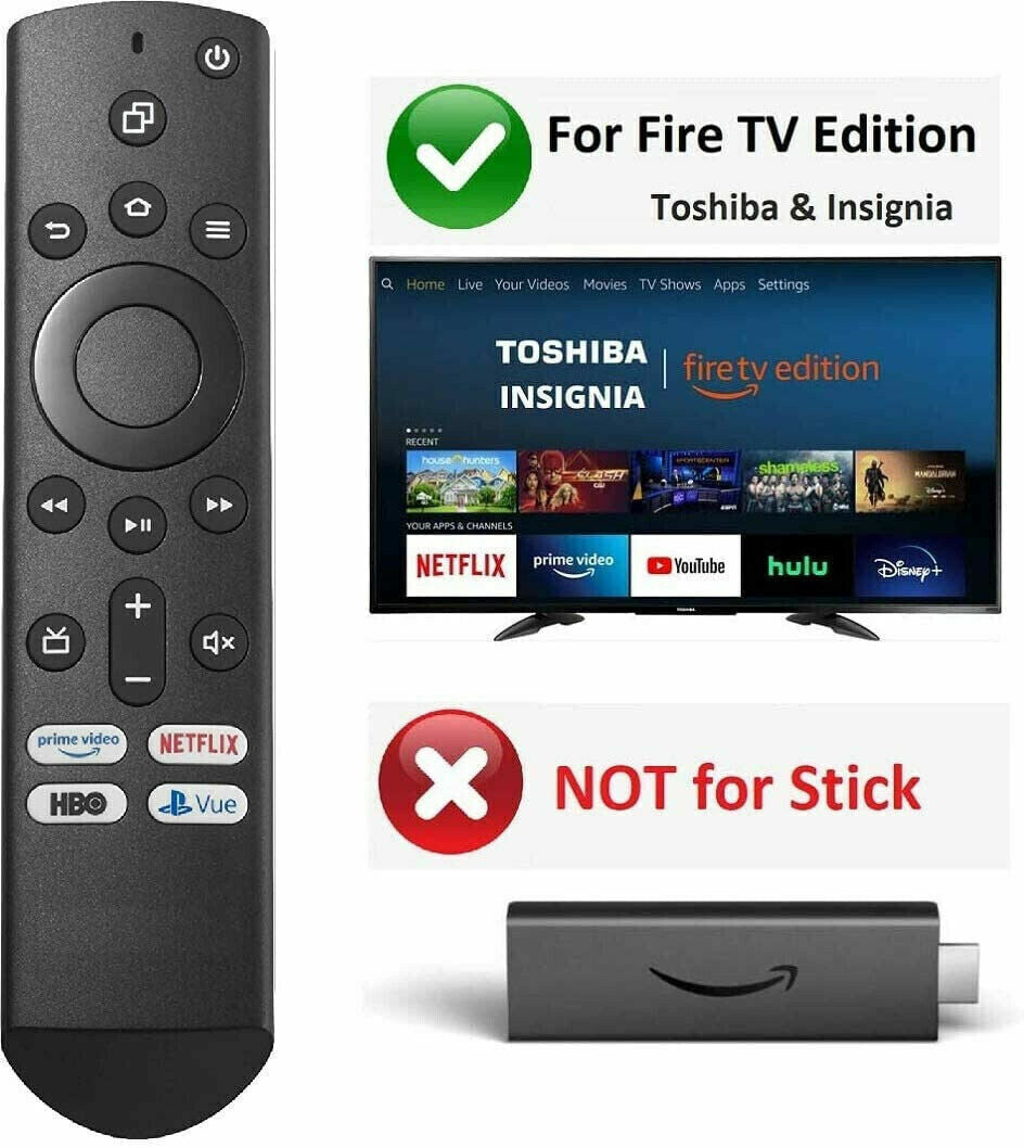 NS-RCFNA-19 Replacement Voice Remote for Toshiba & Insignia Fire TV CT-RC1US-19