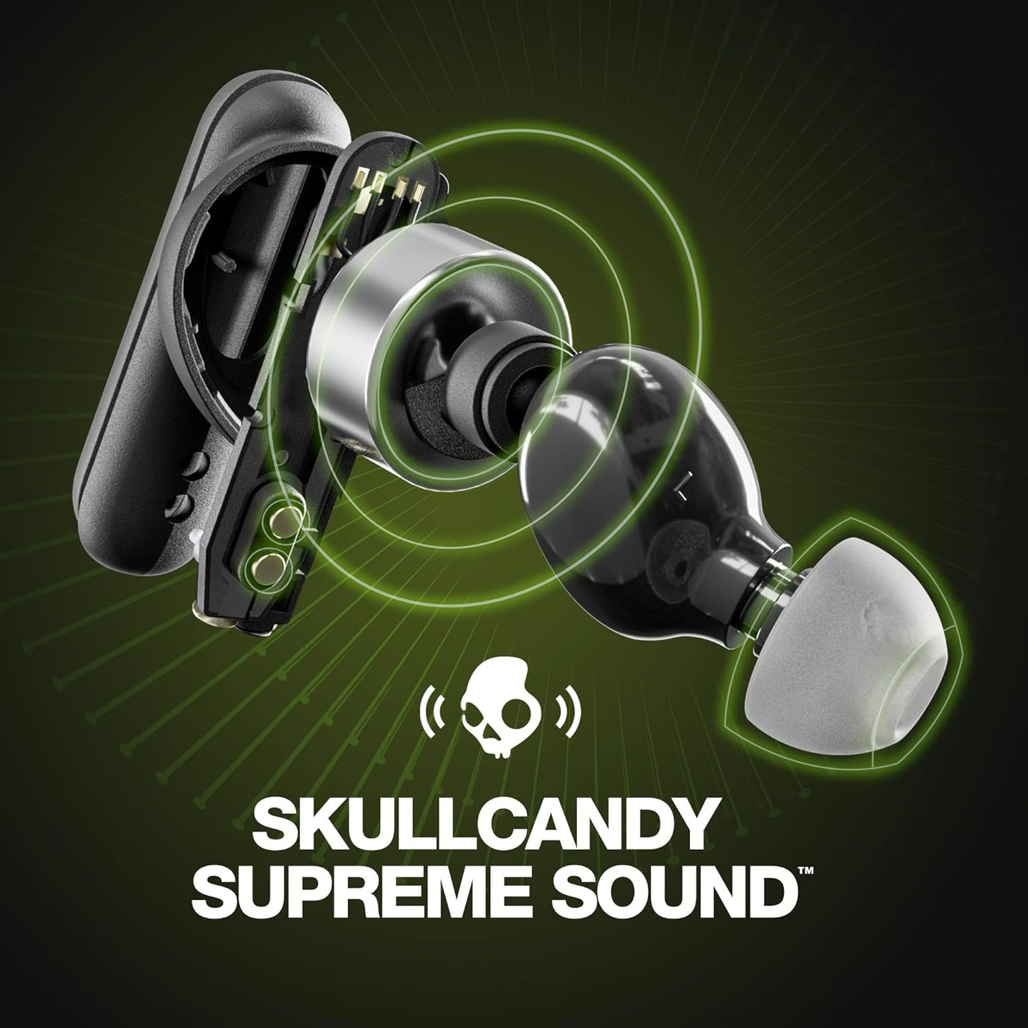 Skullcandy Smokin' Buds XT True Wireless in-Ear Earbuds, Black