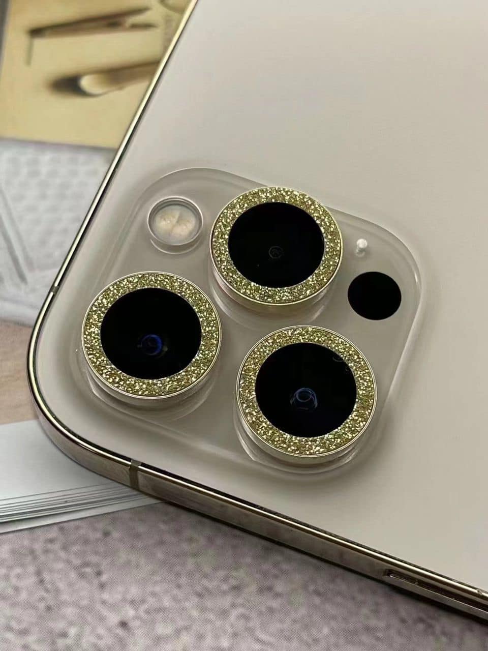 Gold Glitter Camera Lens Protector