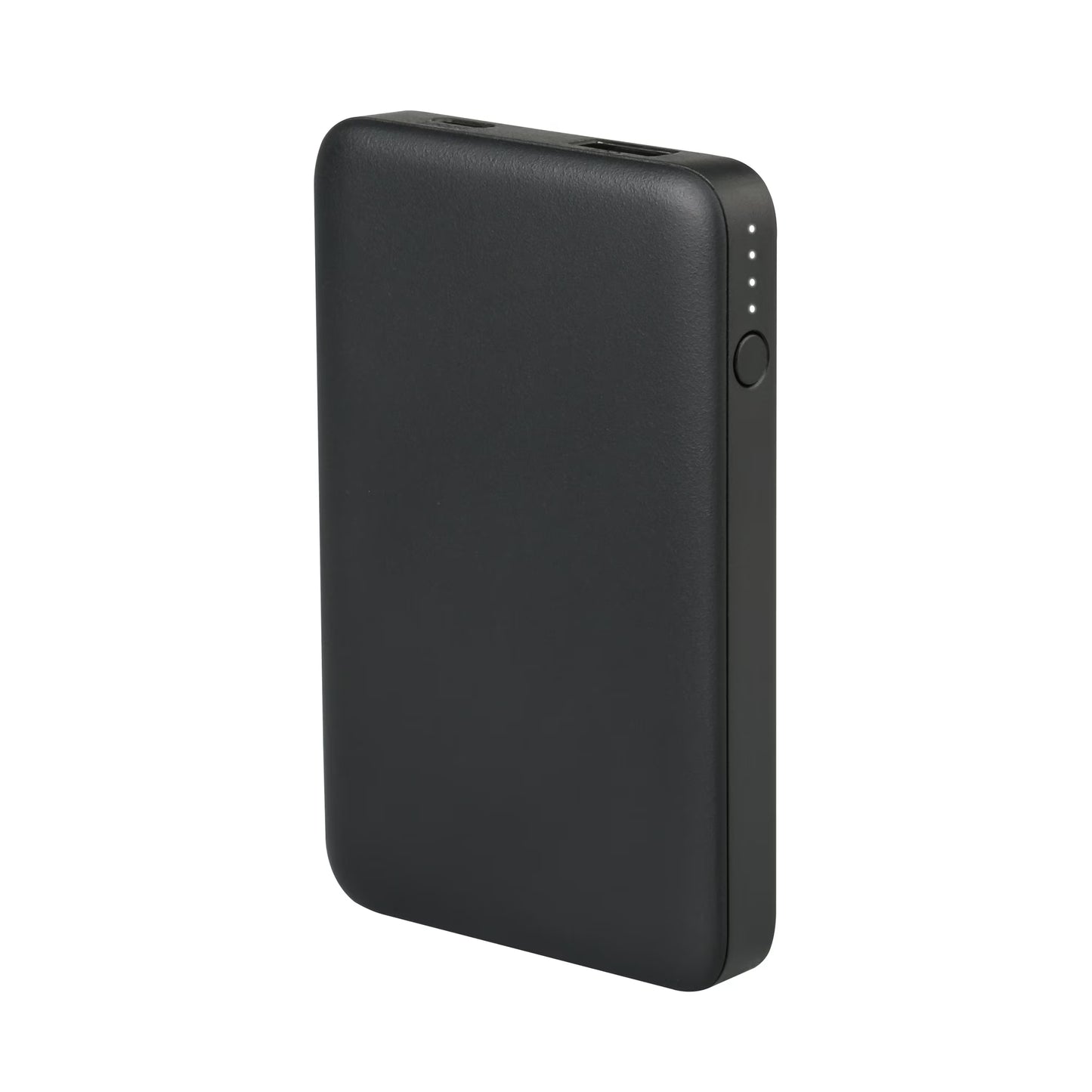 onn 5000mAh Portable Power Bank with USB-C and USB-A ports, Compact Size, LED Indicator Lights, Black - Compatible with iPhone, iPad, AirPods, Samsung Galaxy, Note, Pixel & More