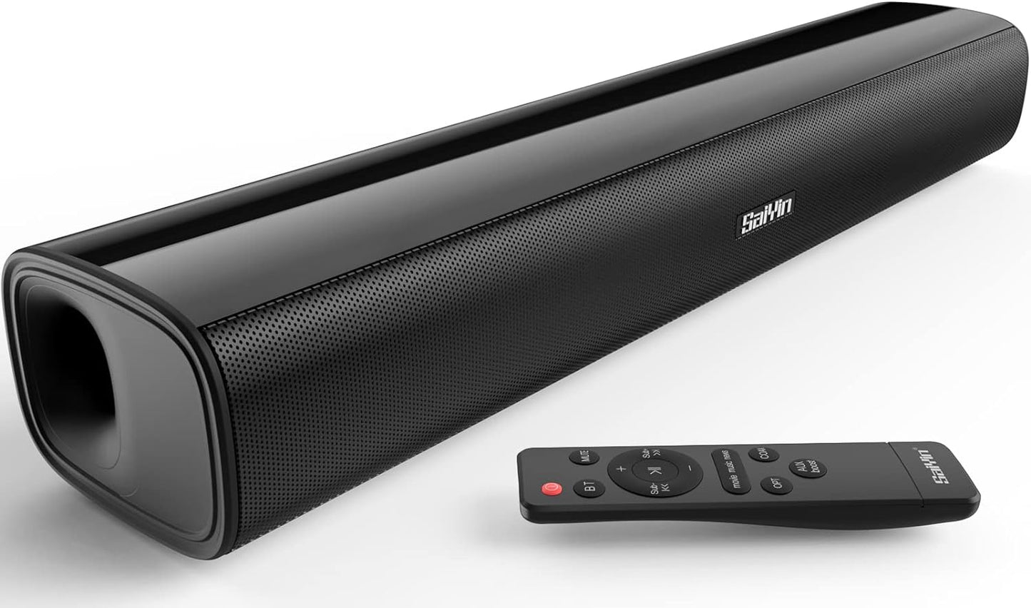 Saiyin Sound Bars for TV, 40 Watts Small Soundbar for TV,Surround Sound System TV Sound Bar Speakers with Bluetooth/Optical/AUX