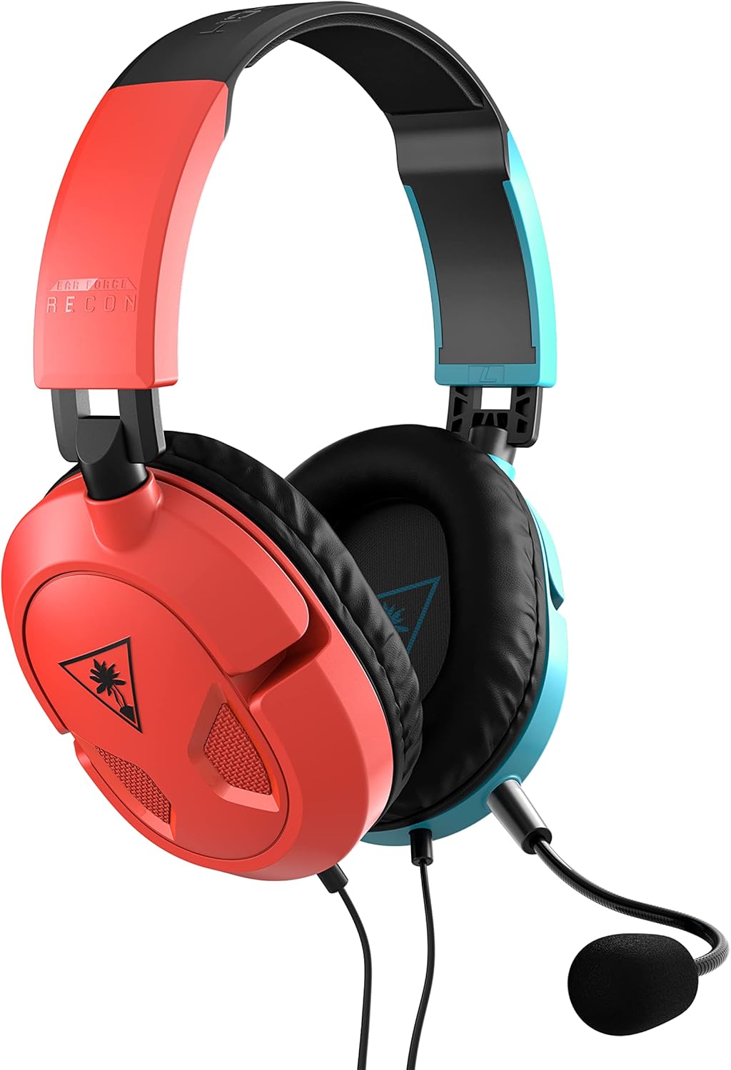 Turtle Beach Recon Over-Ear Gaming Headset with Removable Mic, Red and Blue