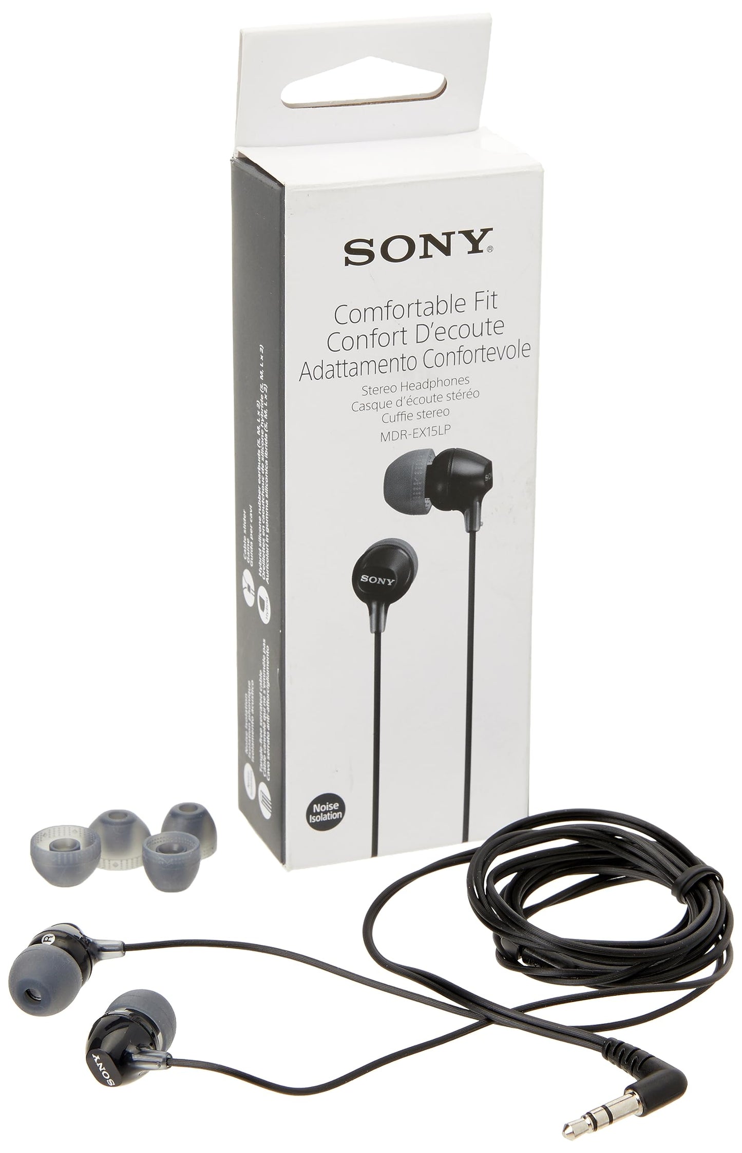 Sony MDREX15LP In-Ear Earbud Headphones - Black