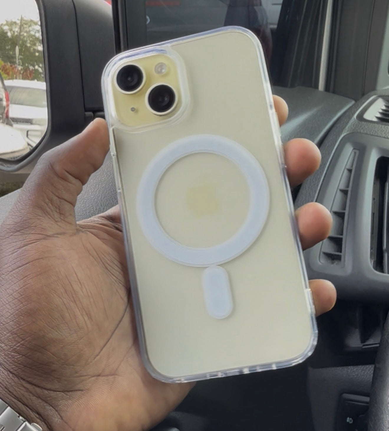 Magnetic Magsafe Wireless Charging Clear Hard Acrylic Phone Case for iPhone ( NOT APPLE AUTHENTIC )