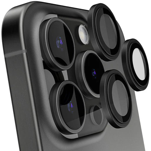 BLACK HD Clear Transparent Anti-explosion CD Camera Lens Tempered Glass Protector for iPhone