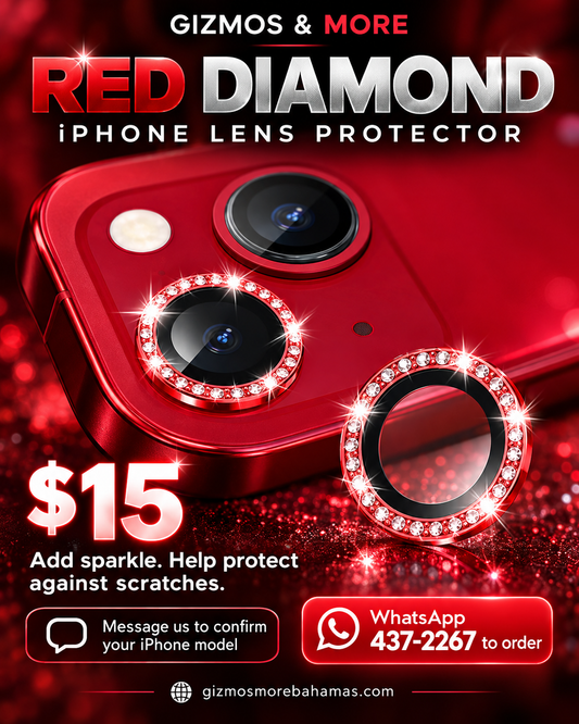 Red Diamond iPhone Lens Protector