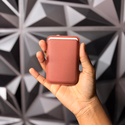 Umber Leather Magnetic Phone Wallet Case for iPhone