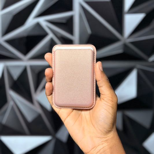 Rose Gold Leather Magnetic Phone Wallet Case for iPhone
