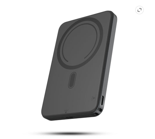 Portable Charger, 5000mAh Power Bank for iPhone, 20W PD Fast Charging, Ultral Slim Wireless Battery Pack Compatible with 17 16 15 14 13 12, Perfect Gift for Family, Black