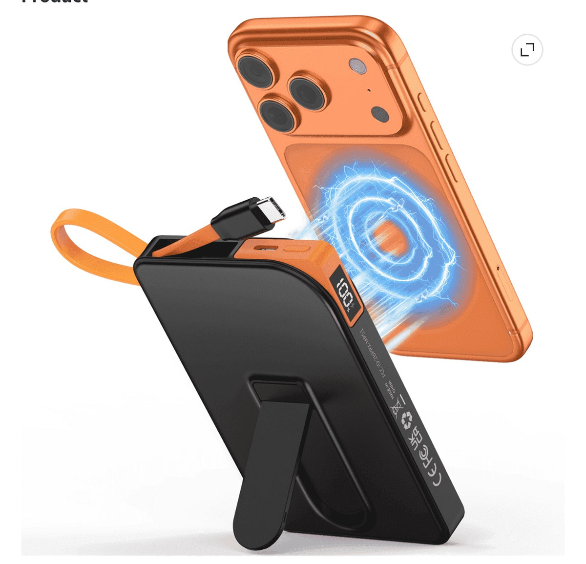 Magnetic Wireless Portable Charger, 10000mAh Power Bank 22.5W Fast Charging