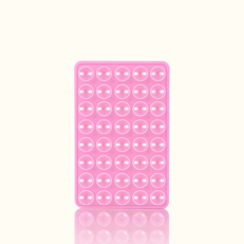 PINK Double-Sided Silicone Suction Cup Phone Holder Phone Mounts Phone Accessory for Selfies and Videos