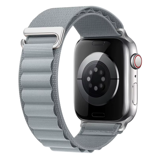 GRAY Nylon Alpine Loop Watch Strap for Apple Watch Series