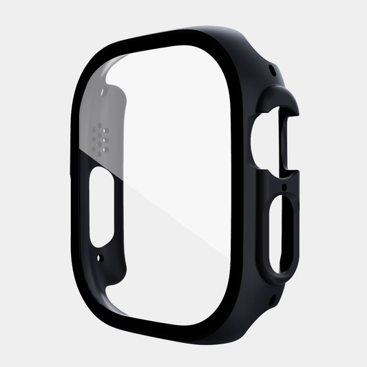 BLACK Watch Case Glass Screen Protector for Apple Watch Series