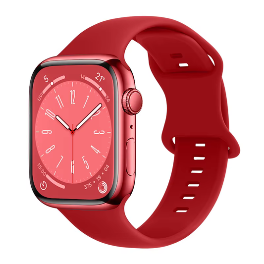 BRIGHT RED Silicone Watch Strap for Apple Watch Series