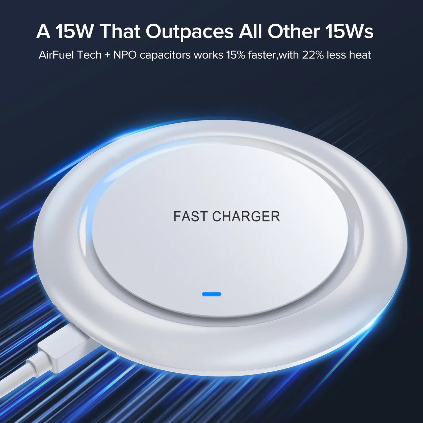 Wireless Charger, 15W Max Fast Wireless Charging Pad