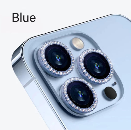 Blue High Quality 9H 2.5D Tempered Glass Transparent Scratch Resistant Glitter Diamond