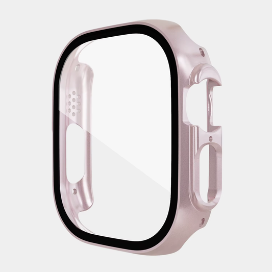 ROSE GOLD Watch Case Glass Screen Protector for Apple Watch Series