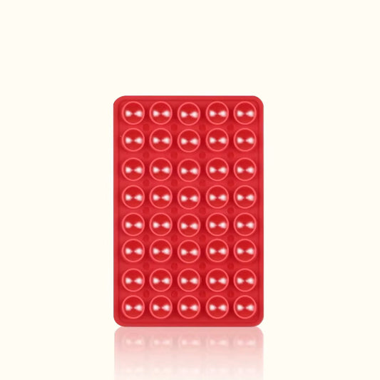 RED Double-Sided Silicone Suction Cup Phone Holder Phone Mounts Phone Accessory for Selfies and Videos