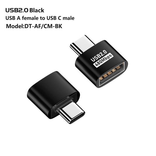 Type C Adapter Type-C USB C Female to USB2.0 USB 2.0 a Male OTG Converter Adapter Adapter Supports 10W 480Mbps Data Transfer