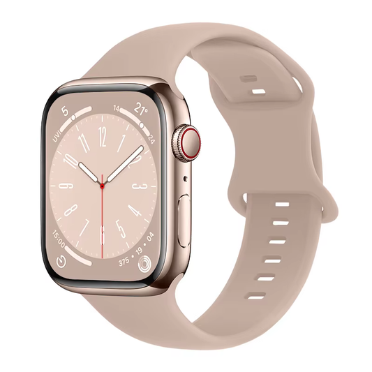 SAND PINK Silicone Watch Strap for Apple Watch Series
