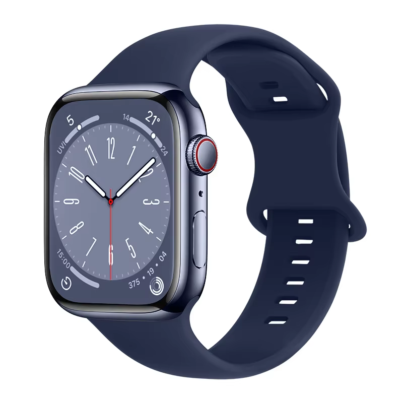 NAVY BLUE Silicone Watch Strap for Apple Watch Series