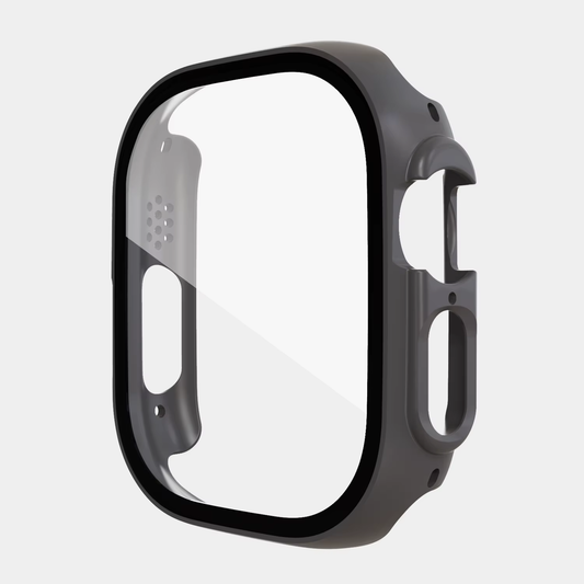 GRAY Watch Case Glass Screen Protector for Apple Watch Series