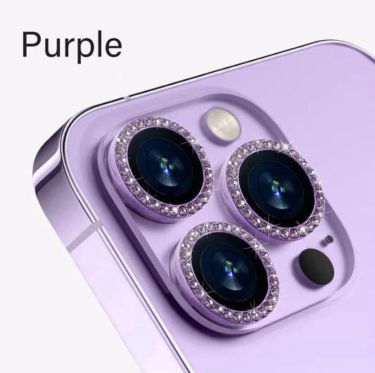 PURPLE High Quality 9H 2.5D Tempered Glass Transparent Scratch Resistant Glitter Diamond