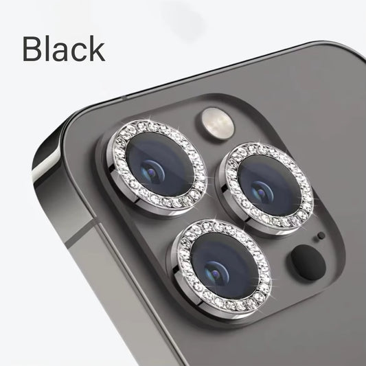 BLACK High Quality 9H 2.5D Tempered Glass Transparent Scratch Resistant Glitter Diamond