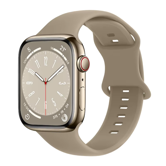 STONE COLOR Silicone Watch Strap for Apple Watch Series