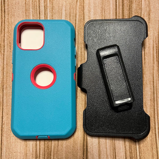 TEAL & PINK IPHONE 11 OTTER BOX CASE