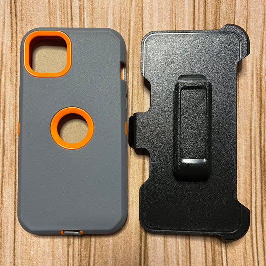 GRAY & ORANGE IPHONE 11 OTTER BOX CASE