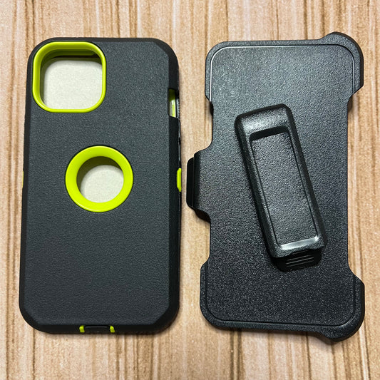 BLACK & GREEN IPHONE 14+ OTTER BOX CASE