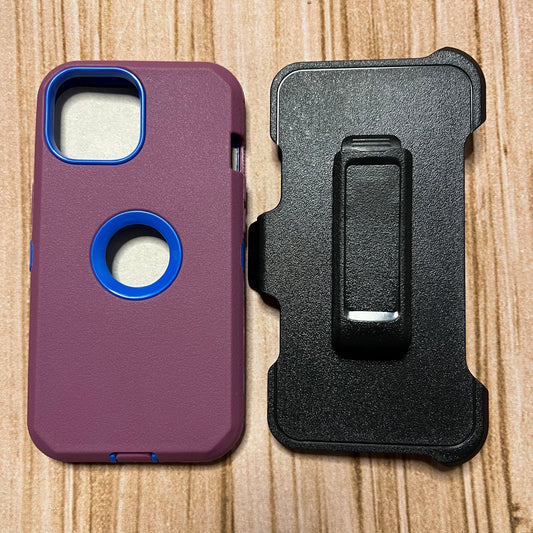 DARK PURPLE & BLUE IPHONE 15 OTTER BOX CASE