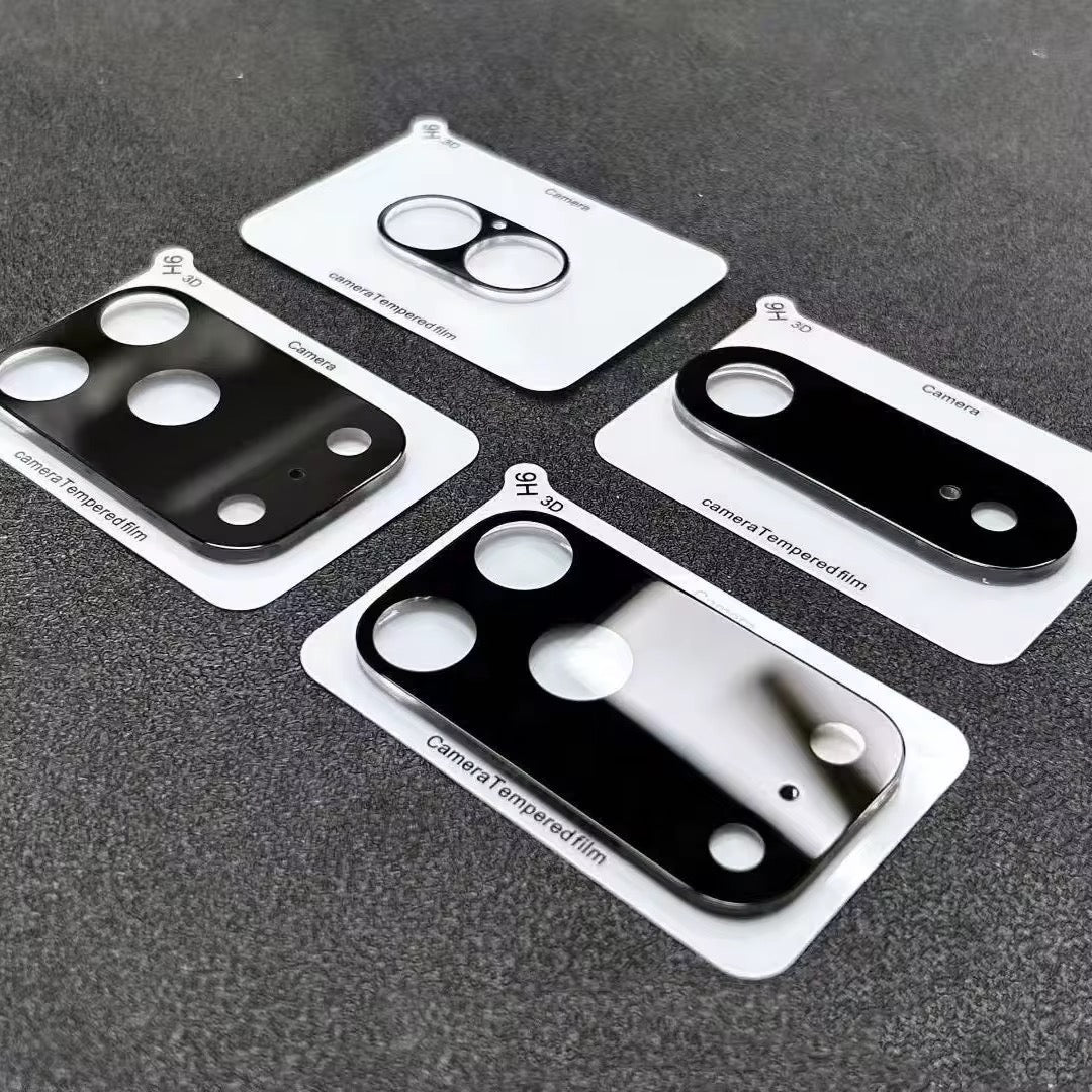 Black Silk 9H Anti-Scratch Anti-Fingerprint Phone Tempered Glass Camera Lens Protector for iPhone 17 Series