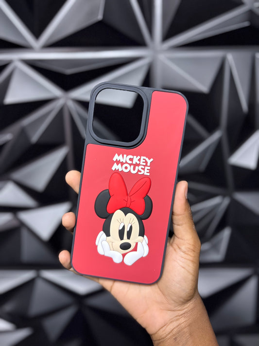 3D Cartoon: Red Minnie Mouse Case