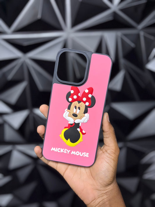 3D Cartoon: Pink Minnie Mouse Case