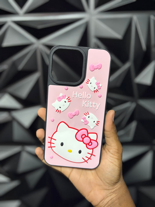 3D Cartoon: Light Pink Little Hello Kitty Case
