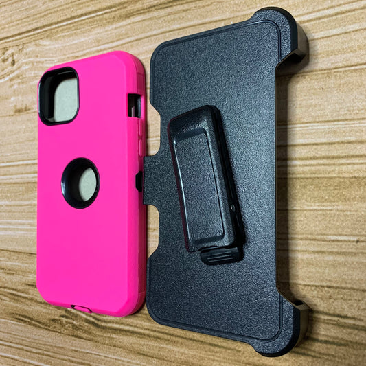 PINK & BLACK IPHONE 14+ OTTER BOX CASE