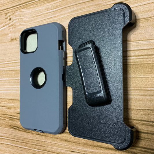 GRAY & BLACK IPHONE 14+ OTTER BOX CASE