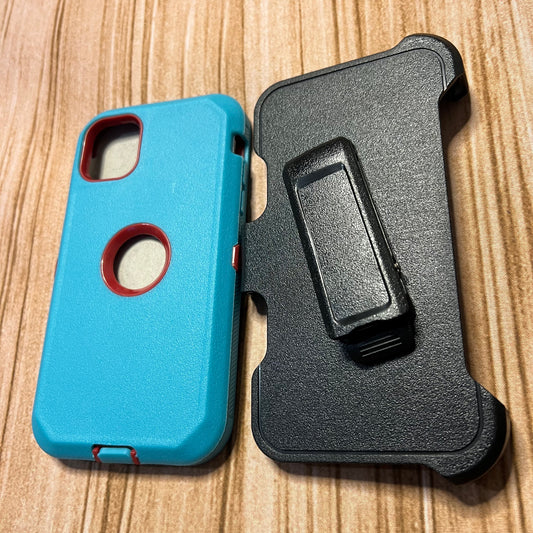 TEAL & RED IPHONE 11 OTTER BOX CASE