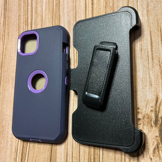 NAVY BLUE & PURPLE IPHONE 14+ OTTER BOX CASE