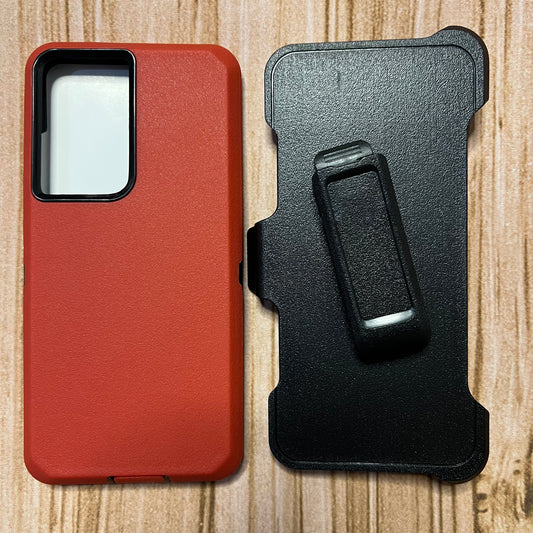 RED & BLACK SAMSUNG S23+ OTTER BOX CASE