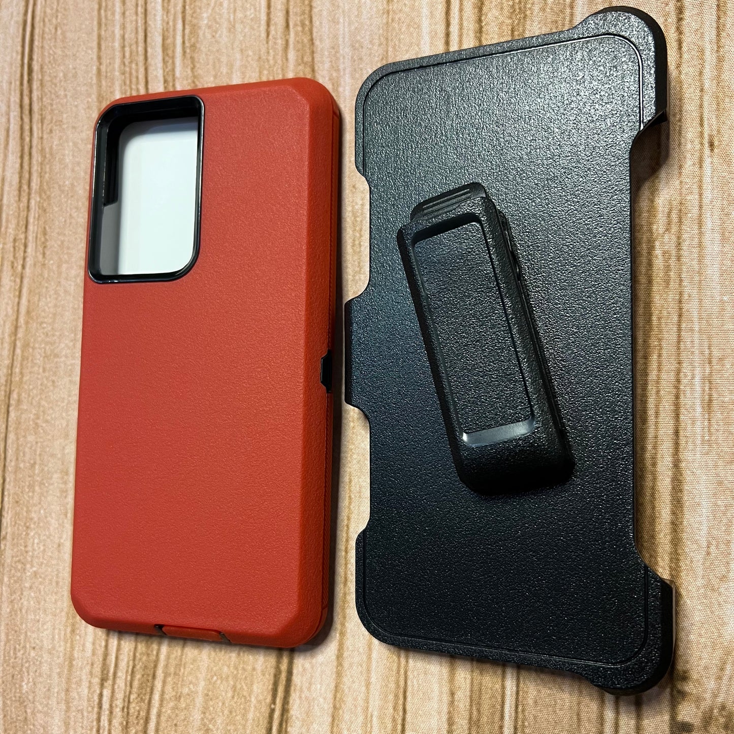 RED & BLACK SAMSUNG S23+ OTTER BOX CASE