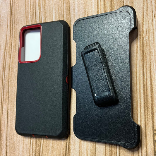 BLACK & RED SAMSUNG A21S OTTER BOX CASE