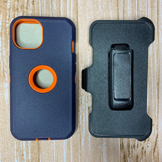 NAVY BLUE & ORANGE IPHONE 16 PRO MAX OTTER BOX CASE
