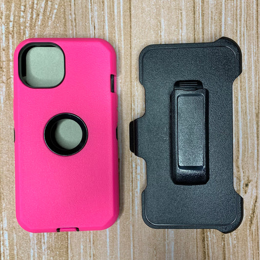PINK & BLACK IPHONE 14+ OTTER BOX CASE