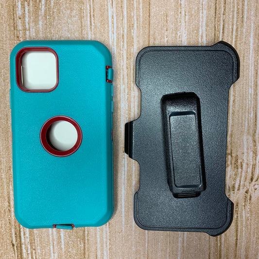 TEAL & RED IPHONE 11 OTTER BOX CASE