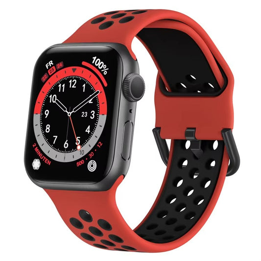RED & BLACK Silicone Watchband Sport Fit Armband